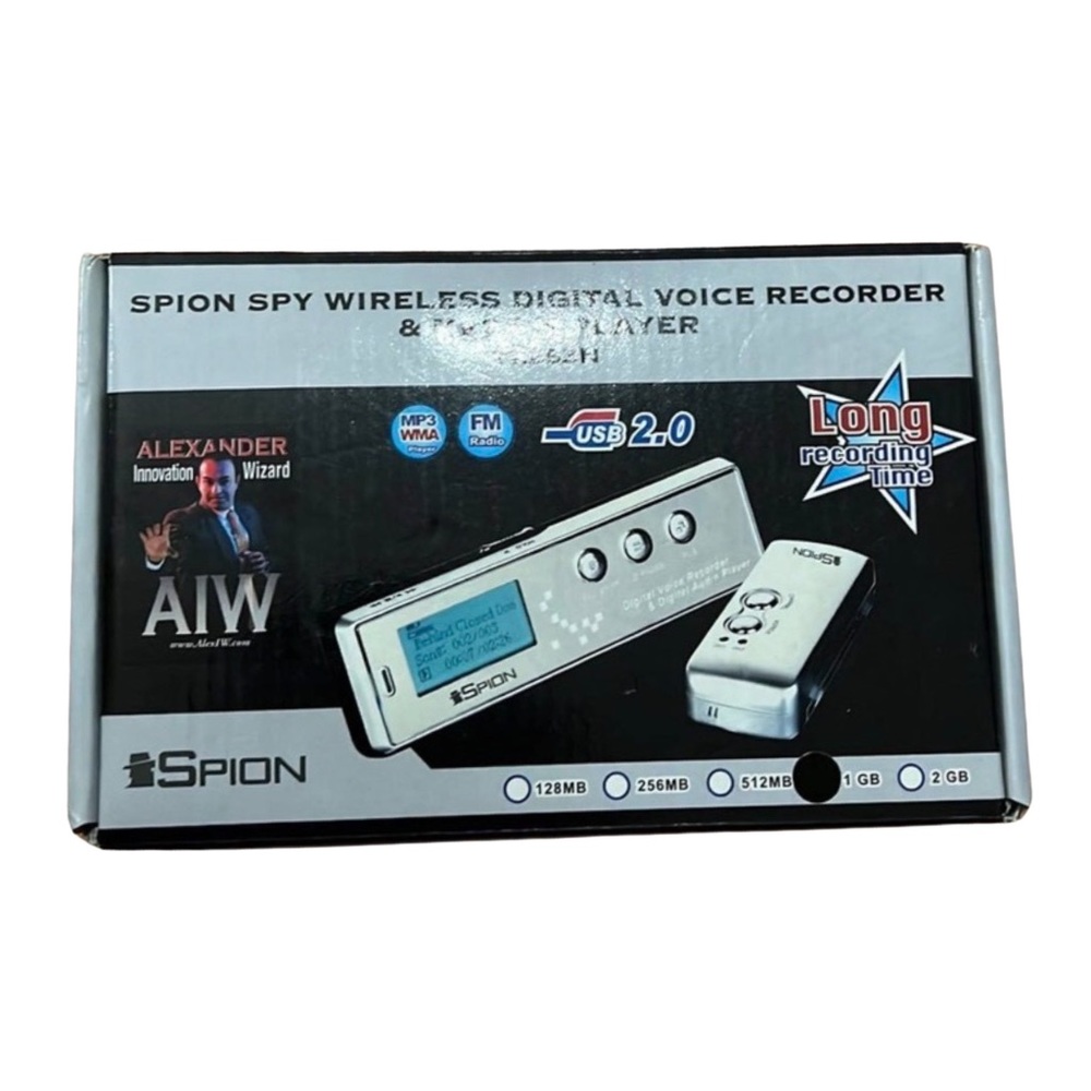 Spion Spy Wireless Voice, Voice Recorder USB Digital With FM MP3 Player 1GB TE28